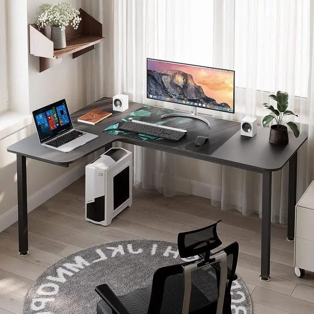 Main image of Eureka Ergonomic L Shaped Gaming Desk, 61 Inch Corner Computer Desk, Modern Office Study Writing Desk, Home Gaming Table with Mouse Pad & Cable Management, Sturdy Metal Frame, Easy to Assembly, Left