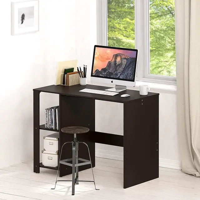Alt view image 6 of 7 - SHW Home Office Computer Desk with Shelves, Espresso