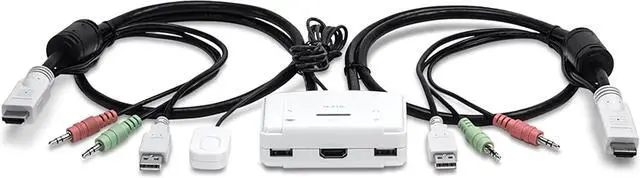 Alt view image 5 of 7 - TRENDnet 2-Port HDMI KVM Switch, Control 2 Computers with One Set of Console Controls, Full HD 1080P, HDMI and 3.5 mm Analog Audio, Monitor Switch, Windows and Mac KVM Switch Software, White, TK-215I