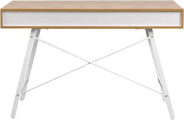 Alt view image 7 of 7 - sogesfurniture Computer Desk, Makeup Vanity Table, Desk with Storage Drawers, Writing Study Desk with 2 Drawers for Home Office, Dressing Table