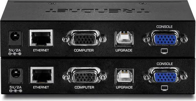 Alt view image 5 of 7 - TRENDnet KVM Extension Kit, Extend Keyboard/Video/Mouse Controls, up to 100 Meters (328 ft.), Hot-Keys, Transmitter, Receiver, PS/2, VGA, TK-EX4