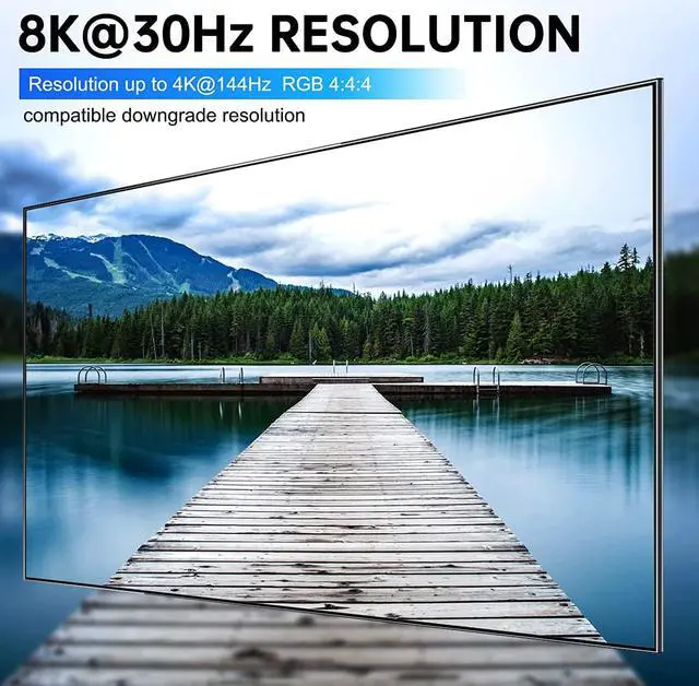 Alt view image 5 of 7 - 8K USB 3.0 Displayport KVM Switch 2 Monitors 2 Computers 8K@30Hz 4K@144Hz,MLEEDA Dual Monitor Displayport 1.4 KVM Switches with 4 USB 3.0 Port for USB Device,Wired Remote and 4 Cables Included