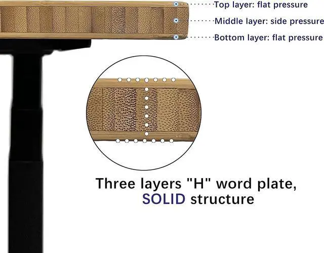Alt view image 5 of 7 - VWINDESK 72 x 30 x 1 Inch 100% Solid Bamboo Desk Table Top Only,for Standing Desk Home Office Desk with 60mm Grommets(Right Angle)