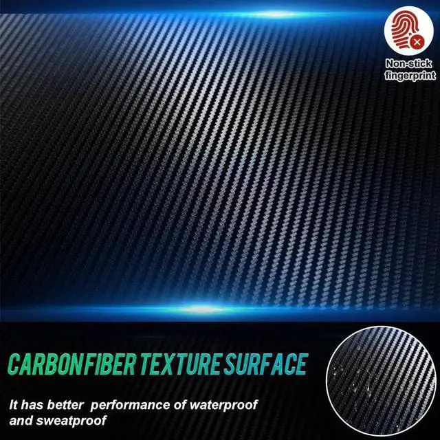 Alt view image 6 of 7 - Gaming Computer Desk Home Office Desk Extra Large Modern Ergonomic Black PC Carbon Fiber Writing Desk Table with Cup Holder Headphone Hook
