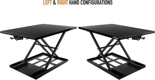 Alt view image 7 of 7 - X-Elite Pro, Ergonomic Adjustable Height Standing Desk Converter for Home or Office, Easy Lift Sit to Stand Laptop Desk Riser for Laptop and Computer Monitor (Black, 28in x 20in)