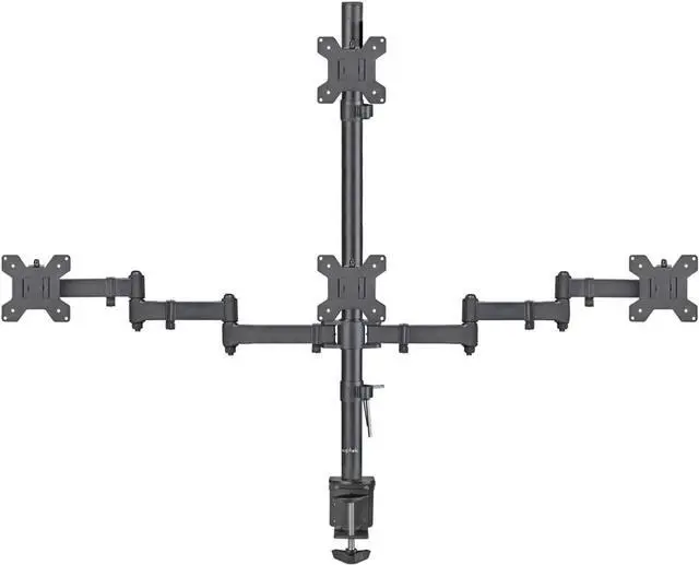 Main image of Suptek Quad LED LCD Monitor Stand up Desk Mount Extra Tall 31.5 inch Pole Heavy Duty Fully Adjustable Stand for 4 (3+1) / Four Screens up to 27 inch (MD6864)