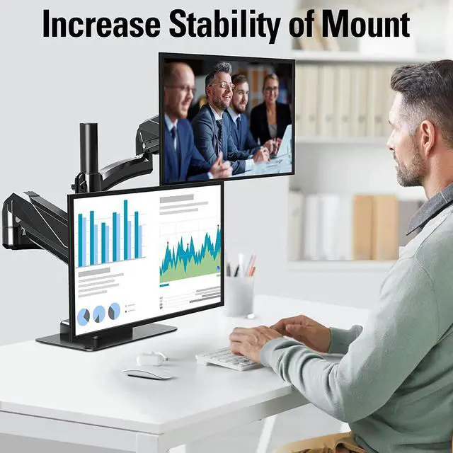 Alt view image 4 of 7 - MOUNTUP Monitor Mount Reinforcement for Tempered Glass Desk, Monitor Arm Plate, Steel Bracket for Thin and Most Fragile Table, for Desk C Clamp Installation of Monitors Stand