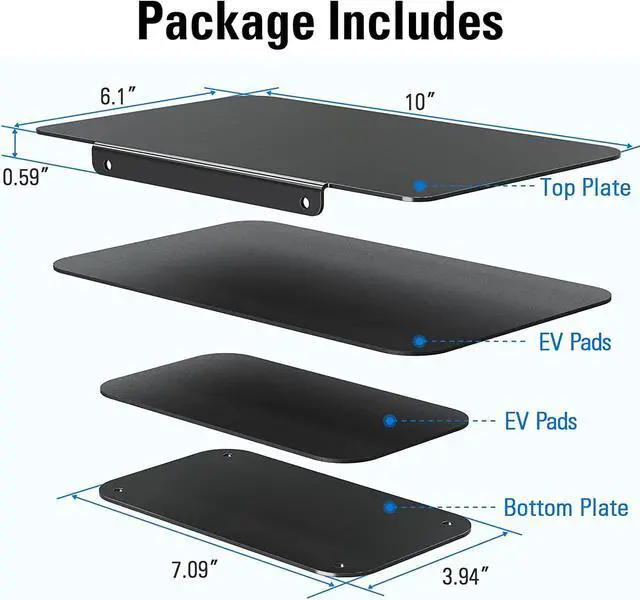 Alt view image 6 of 7 - MOUNTUP Monitor Mount Reinforcement for Tempered Glass Desk, Monitor Arm Plate, Steel Bracket for Thin and Most Fragile Table, for Desk C Clamp Installation of Monitors Stand