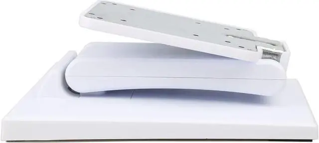 Alt view image 3 of 6 - Single Adjustable LCD Monitor Stand Mount Folding VESA Monitor Desk Stand with VESA Hole 75x75mm 100x100mm (White)