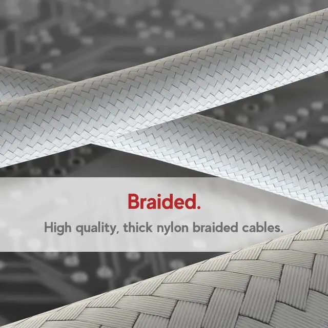 Alt view image 7 of 7 - LINKUP - AVA PCIE 5.0 4 x 8Pin to 12VHPWR (16Pin / 12+4) 16AWG Sleeved High Current Power Cable Extension for RTX4000 - PCIE 4.0 PSU - 40cm (White) -Compatible with all RTX5000 RTX4000 RTX3000 FE GPUs