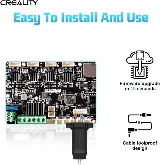 Alt view image 4 of 6 - Creality CR Touch Auto Bed Leveling Sensor Kit for Ender 3 v2/ Ender 3/ Ender 3 Pro/Ender 5/Ender 5pro/CR10 for 32 Bit V4.2.2/V4.2.7 Mainboard 3D Printer