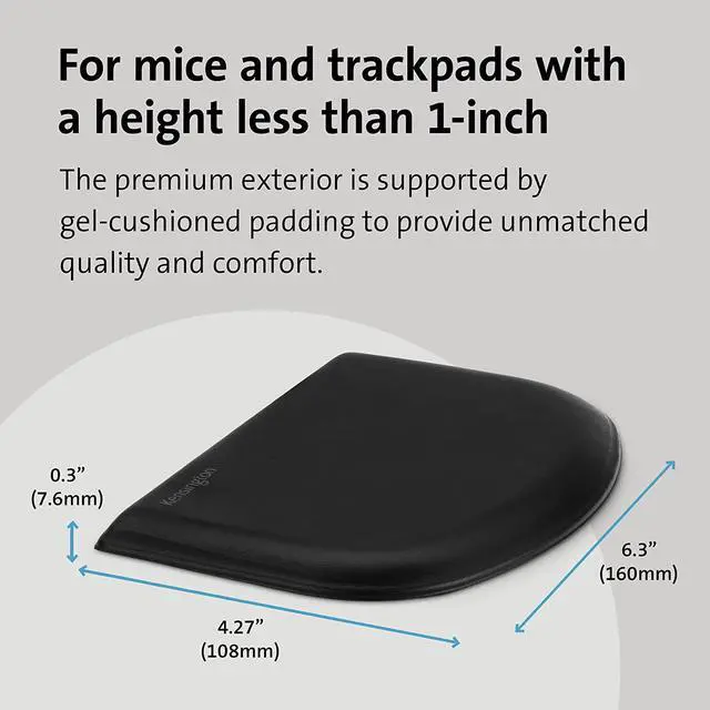 Alt view image 7 of 7 - Kensington Wired SlimBlade Trackball Mouse (K72327U), Black ErgoSoft Wrist Rest for Slim Mouse/Trackpad, Black (K52803WW)