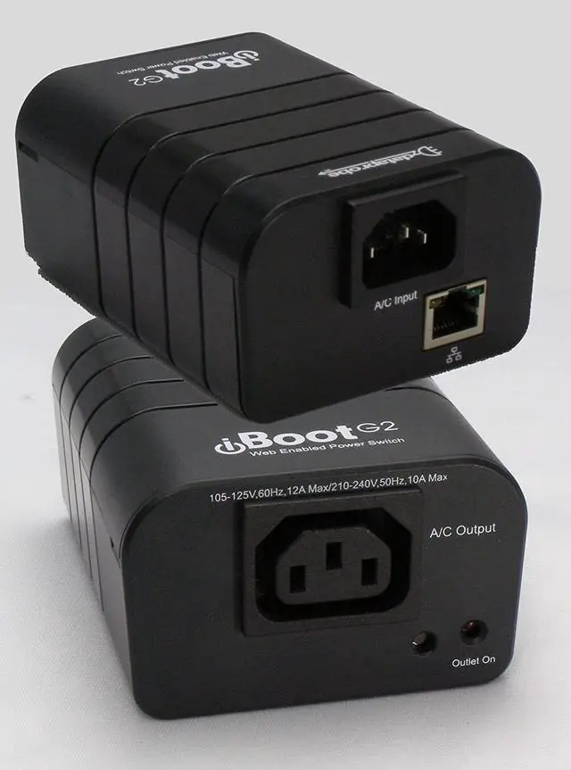 Alt view image 2 of 6 - Dataprobe iBoot-G2 Basic Network Power Switch, 1 Outlet PDU, 110/220 VAC Operation, Remote Power Switch, Sophisticated Automation and Remote Rebooting, Smart Power Switch