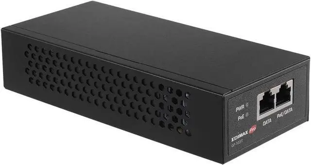 Alt view image 2 of 5 - Edimax Pro Gigabit PoE++ 60W (30W/15W Compatible) Injector Adapter, Adds Power to PoE Powered Device (PD) Device for up to 100 Meters (328ft), Supports 802.3af 802.3at 802.3bt, GP-102IT