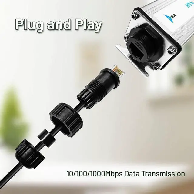 Alt view image 5 of 6 - IPX201 30W Industrial Gigabit PoE Extender with Outdoor Waterproof Grade IP65 Extends The Range of PoE and Ethernet an Additional 100 Meters