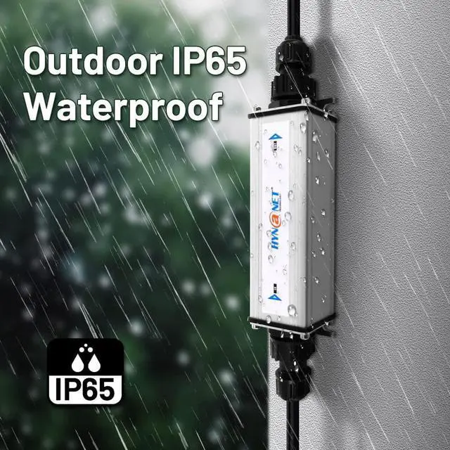 Alt view image 3 of 6 - IPX201 30W Industrial Gigabit PoE Extender with Outdoor Waterproof Grade IP65 Extends The Range of PoE and Ethernet an Additional 100 Meters