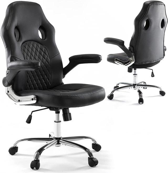 KERDOM Ergonomic Office Chair, Breathable Mesh Desk Chair with Headrest and  Flip-up Arms for Office,Gaming,Computer Lumbar Support Swivel Task Chair