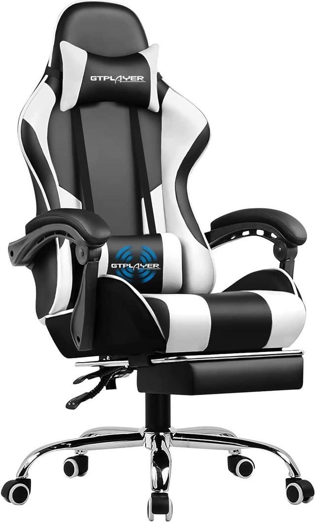 [LUMBAR SUPPORT+FOOTREST] Reclinable Gaming Chair Ergonomic Computer Swivel  Seat