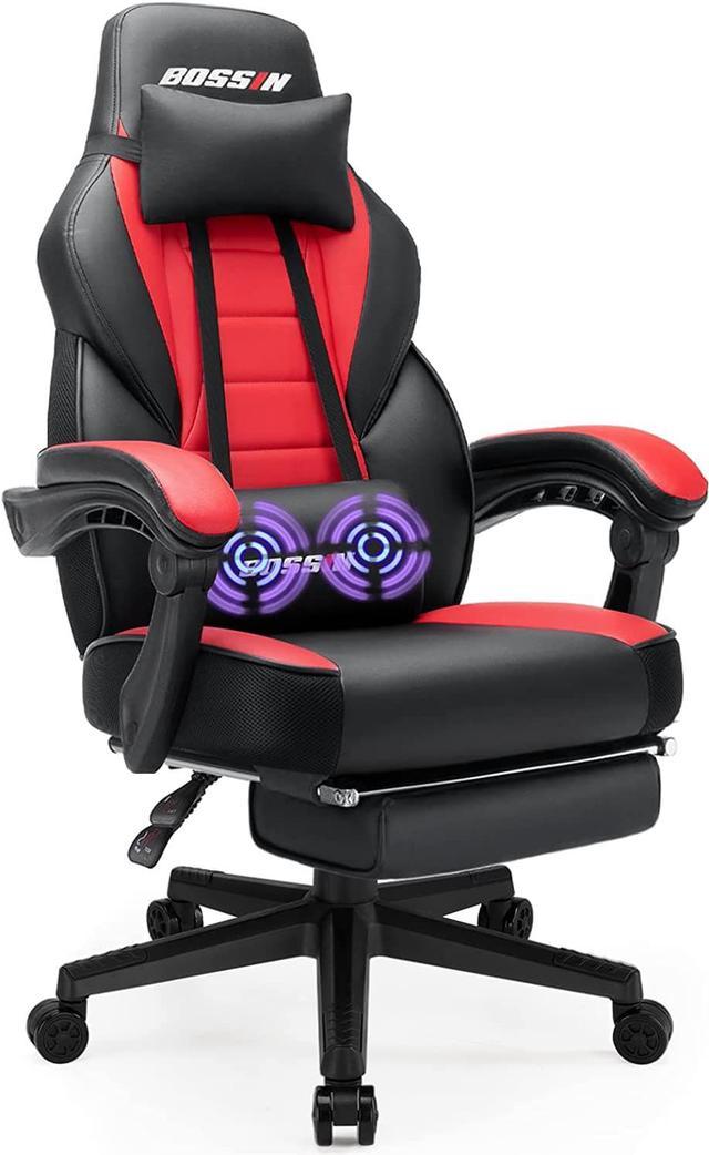 450lbs Massage Gaming Chair PC Office Chair with Massage Lumbar