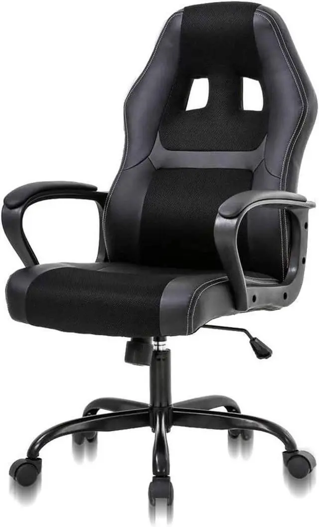 Main image of Office Chair Gaming Desk Racing Gaming Chair, PC Gaming Ergonomic Racing Heavy Duty Office Video Game Chair, PU Leather Racing Chair for Home Office Computer Gaming Chairs Video Game Chairs - Black