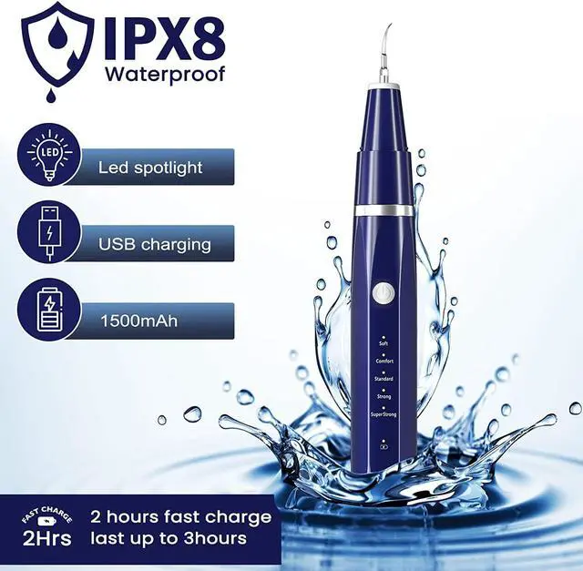 Alt view image 6 of 6 - Plaque/Tartar Remover for Teeth, Dental Calculus Remover Teeth Cleaning Kit with LED Light & 5 Adjustable Modes