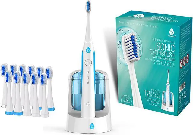 Main image of Pursonic S750 Sonic Toothbrush (White)  Smart Series Electronic Power Rechargeable Battery Toothbrush  Electronic Toothbrush for Adults  12 Bonus Brush Heads  Rechargeable Toothbrushes for Adults
