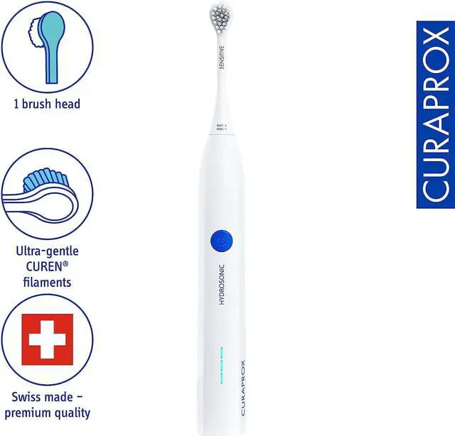 Alt view image 2 of 5 - Curaprox Hydrosonic Easy Electric Toothbrush with Charger and Travel Case