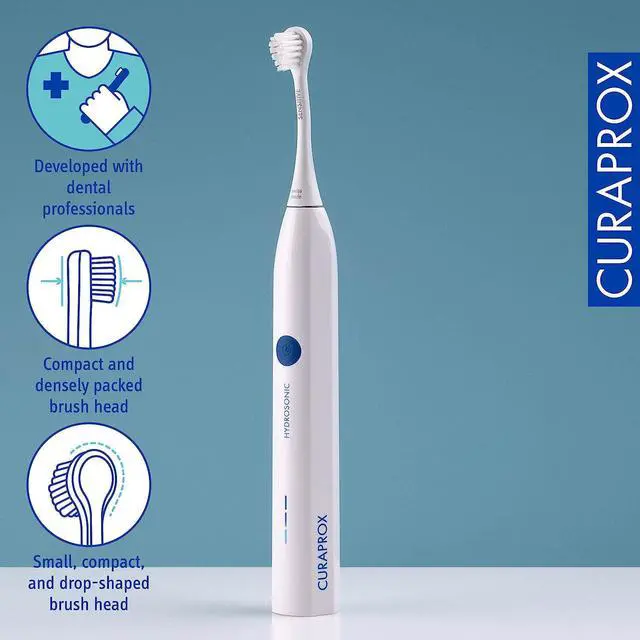 Alt view image 3 of 5 - Curaprox Hydrosonic Easy Electric Toothbrush with Charger and Travel Case