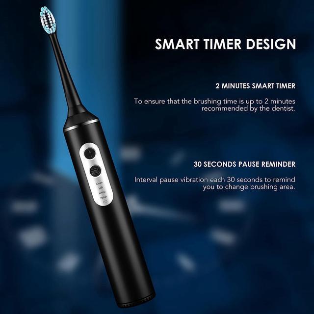 Alt view image 7 of 7 - Electric Toothbrush with Water Flosser Combo, 3 in 1 Ultrasonic Toothbrush & Dental Oral Irrigator & Tooth Cleaner with 4 Modes, One Switch from Sonic Brushing to Water Flossing for Home Travel