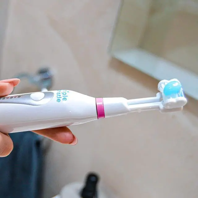 Alt view image 5 of 7 - Triple Bristle Original Sonic Toothbrush | Rechargeable 31,000 VPM Tooth Brush | Patented 3 Head Design | Angled Bristles Clean Each Tooth | Dentist Created & Approved | Triple Bristle Original 2 Pack