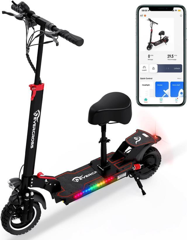  EVERCROSS Electric Scooter with 800W Motor, Up to 28MPH & 25  Miles, Electric Folding Scooter for Adults with 10'' Solid Tire & Dual  Braking : Sports & Outdoors