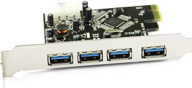 Alt view image 5 of 5 - PROMOTION FAST USB 3.0 PCI E PCIE 4 PORTS Express Expansion Card Adapter