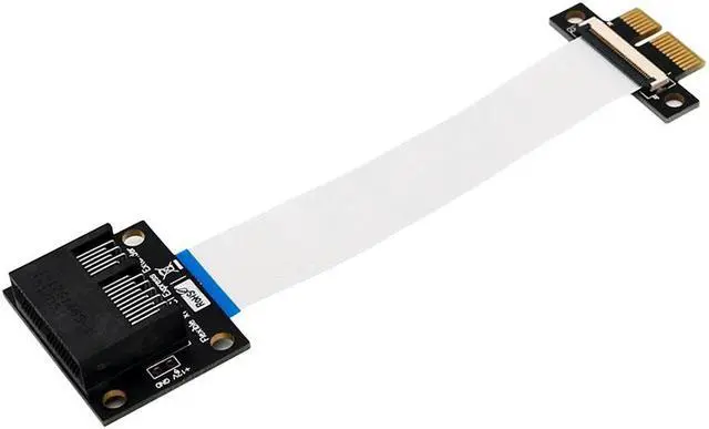 Alt view image 2 of 6 - PCI Express PCI-E 1X to 1X Extension Ribbon Cable Gold-plated Connector Adapter PCIE Extender for Motherboard Riser Card Mining