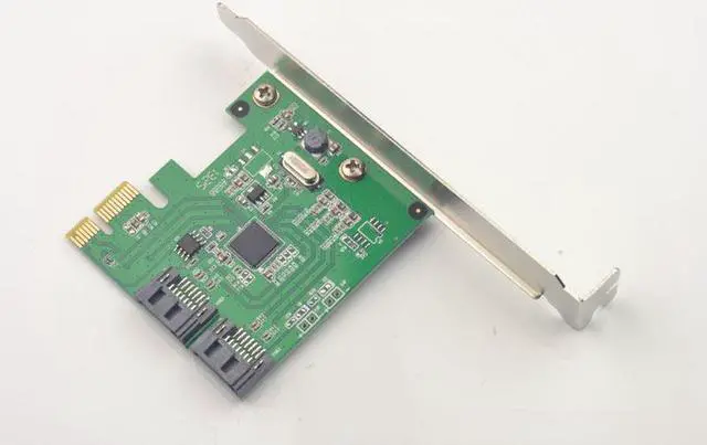 Alt view image 3 of 4 - PCI-E to 2 Port SATA III 3.0 RAID Card 88SE9218 Chipset for Marvell NCQ RAID 0 1
