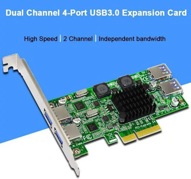 Alt view image 6 of 6 - USB 3.0 PCI-E Card 4 Port USB3.0 5Gbps Dual Channel PCI-E to USB 3.0 Expansion Card Adapter For Desktop Computer Compontens