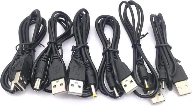 Alt view image 3 of 6 - USB A Male to DC 2.0 0.6 2.5 3.5 1.35 4.0 1.7 5.5 2.1 5.5 2.5mm Power supply Plug Jack type A extension cable connector cords