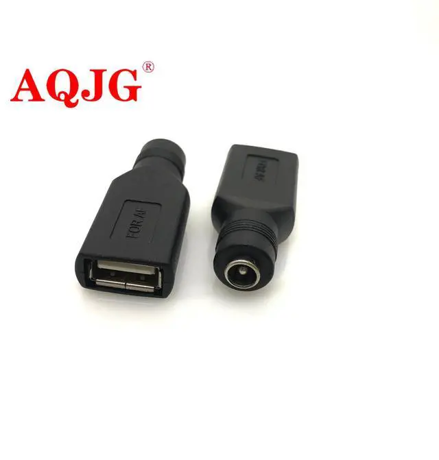Alt view image 4 of 4 - 2pcs DC 5.5*2.1 mm female jack to USB 2.0 Female jack 5V DC Power Plugs Connector Adapter Laptop PC
