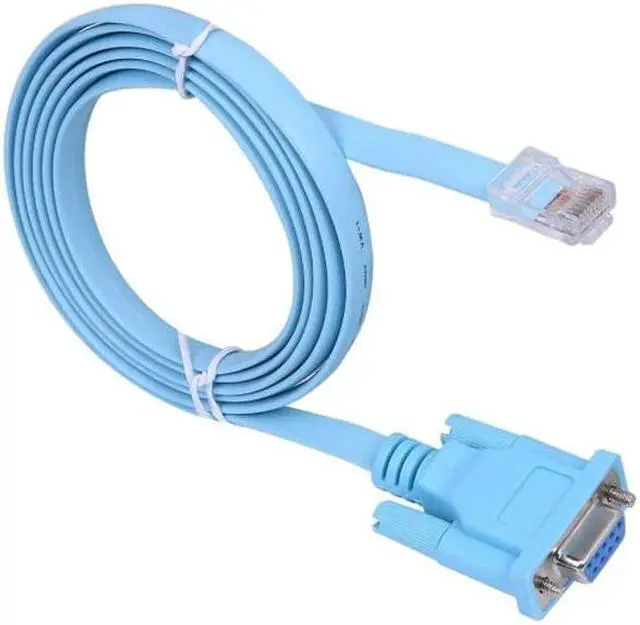 Alt view image 3 of 4 - Female Network Adapter Cable For Cisco Console RJ45 To Rs232 DB9 COM Serial Port 1.5M