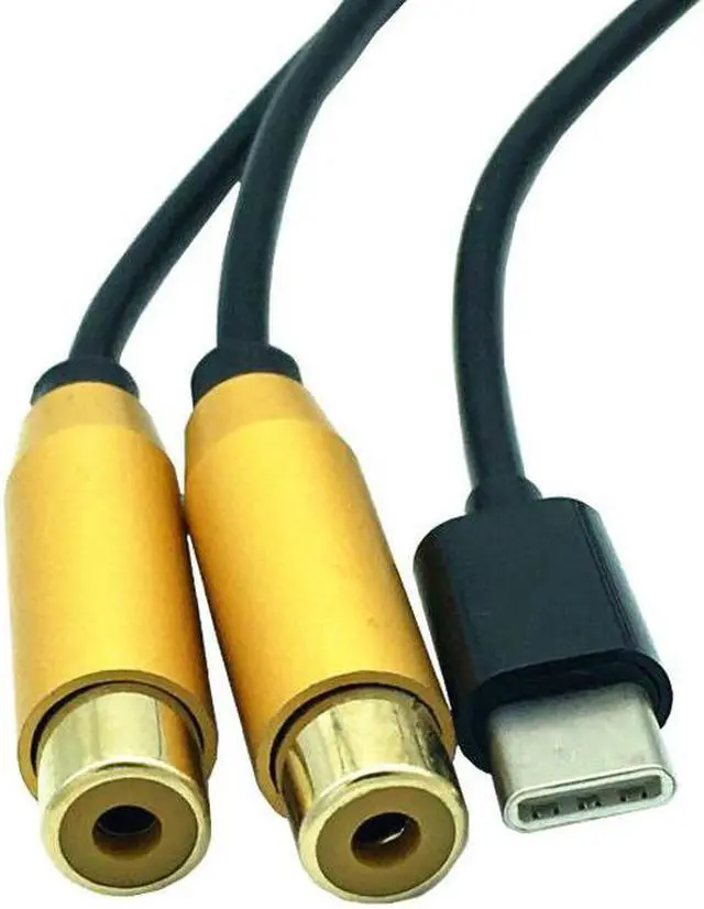 Main image of USB C RCA Audio Cable Type-C to 2 RCA  Cable for iPhone Sumsung Xiaomi Speaker Home Theater TV 0.8M