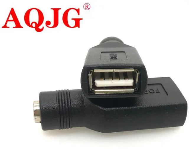 Alt view image 3 of 4 - 2pcs DC 5.5*2.1 mm female jack to USB 2.0 Female jack 5V DC Power Plugs Connector Adapter Laptop PC