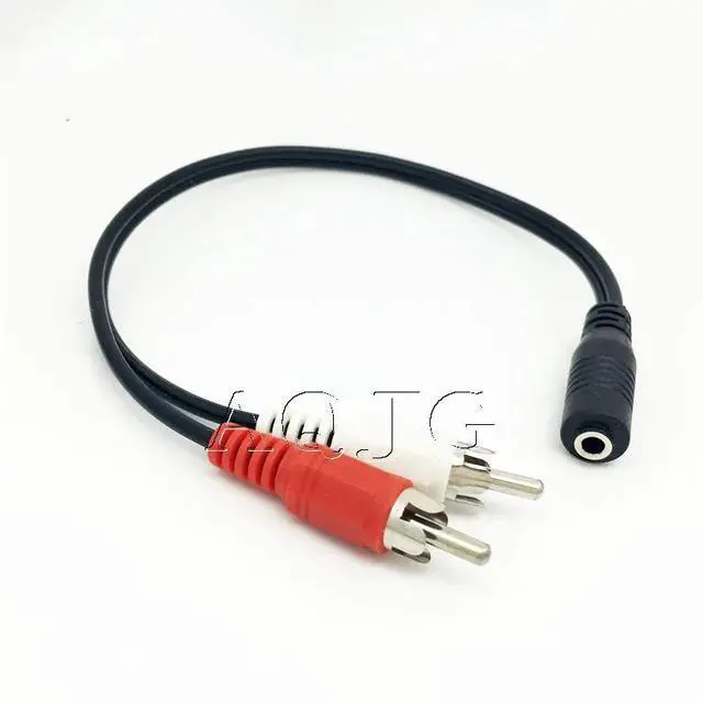 Alt view image 2 of 4 - Sale Universal 3.5mm Stereo Audio Female Jack to 2 RCA Male Socket to Headphone 3.5 Y Adapter Cable 1pcs