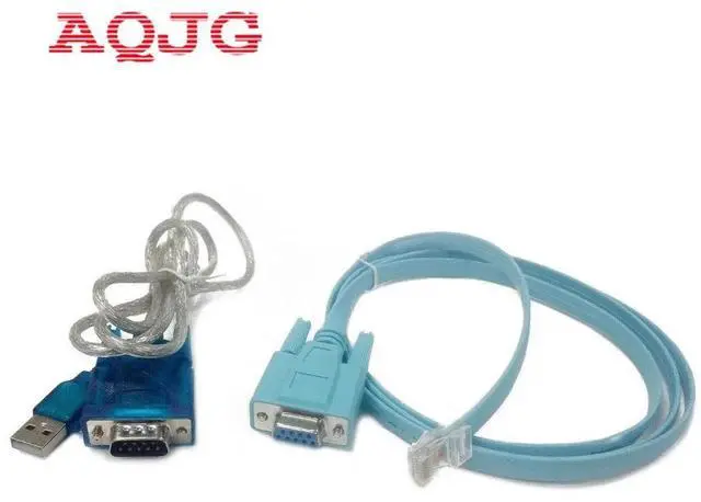 Alt view image 2 of 5 - RS232 TO USB DB9TO  RJ45 USB to Serial Interface with RJ45 CAT5 Console Adapter Cable for Cisc0 Routers Huawei H3c 6FT Blue