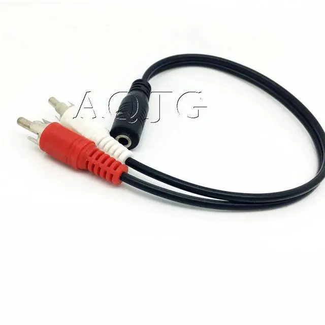 Alt view image 3 of 4 - Sale Universal 3.5mm Stereo Audio Female Jack to 2 RCA Male Socket to Headphone 3.5 Y Adapter Cable 1pcs