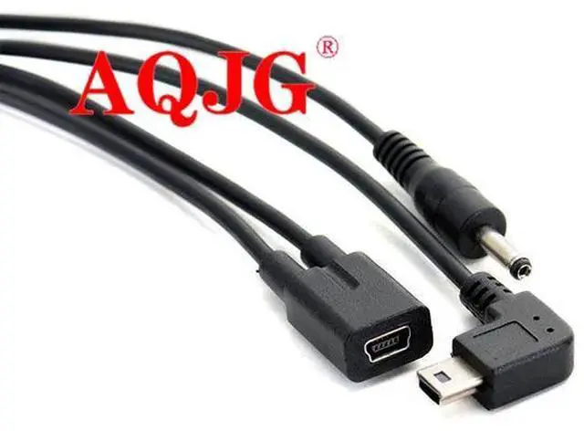 Alt view image 4 of 6 - Universal Mini Usb 5pin female to male Splitter DC 3.5*1.35  male USB charging Cable For electronic dog GPS navigation Line