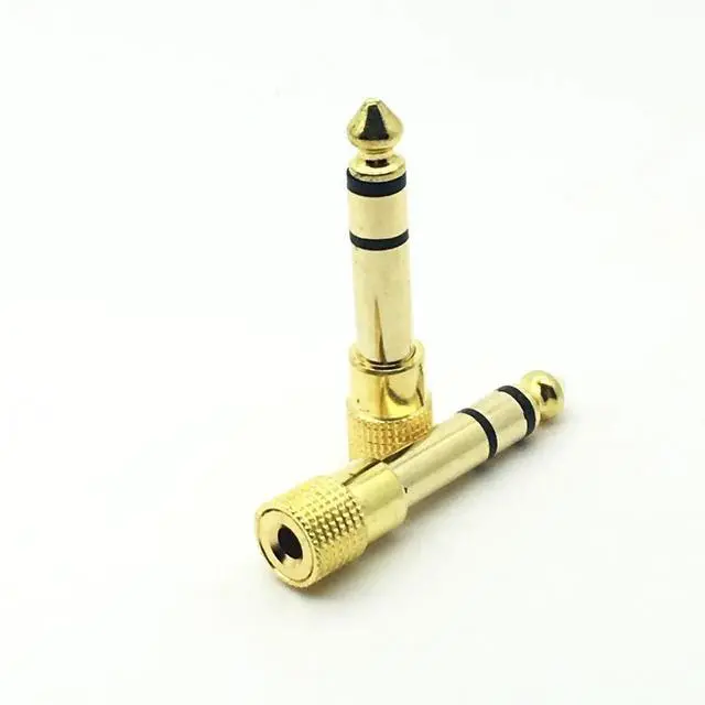 Alt view image 6 of 6 - 4pcs Gold 6.5mm 1/4" Male to 3.5mm Female Audio Adapter 6.35 mm Jack Stereo Converter Cable For Microphone