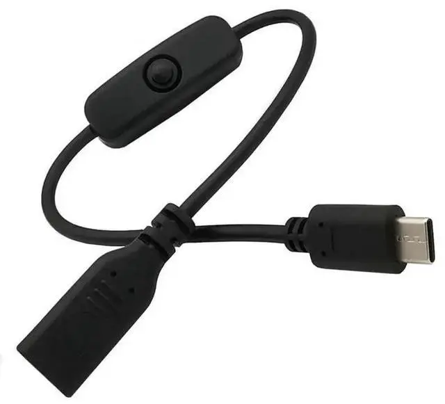 Alt view image 2 of 5 - USB 2.0 Type C Male to Female USB-C Extension  Cable With ON/OFF Switch  3A 22AWG 30V  Cord