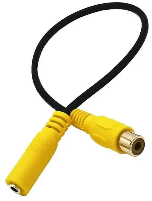 Alt view image 4 of 6 - 3.5mm Female Audio  to RCA Male / Female Plug Connector Cable Wire for Car GPS DVR Video AV Adapter  Monitor System
