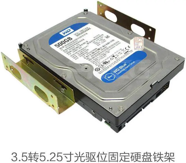 Alt view image 2 of 3 - 3.5 Inch to 5.25 Inch HDD Hard Disk Drive Rack Bay Converter Desktop PC Case Mounting Bracket Adaptor Kit