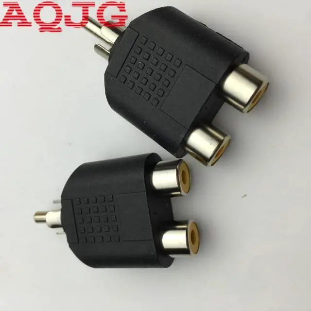 Alt view image 2 of 5 - Universal 3.5mm Stereo Female Jack To 2 RCA Male Plug Adapter Headphone Y Audio Cable Female To Male Audio 2 in 1 Splitter