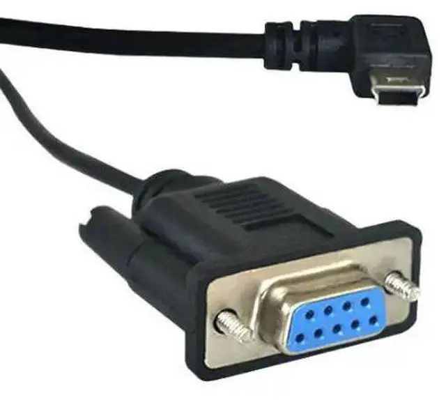 Alt view image 2 of 5 - Angled Mini USB 2.0 Male to RS232 DB9 9Pin Female Adapter Extension  Cable 6Ft 1.8m